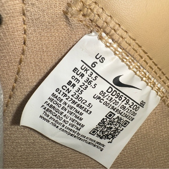 Nike Blazer Mid ’77 Leather High-Top Sneakers Beige White Women’s Size 6 - Picture 5 of 5